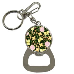 Flowers Rose Blossom Pattern Bottle Opener Key Chain by Ndabl3x