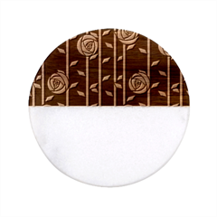 Abstract Rose Garden Classic Marble Wood Coaster (round) 