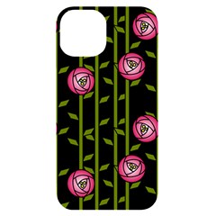Abstract Rose Garden Iphone 14 Black Uv Print Case
