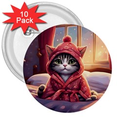 Cat 2 3  Buttons (10 Pack)  by 2607694a