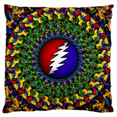 Grateful Dead Bear Pattern Large Cushion Case (two Sides) by Maspions