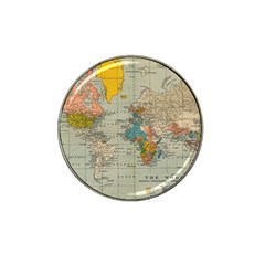 Vintage World Map Hat Clip Ball Marker by Ket1n9