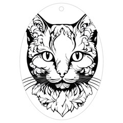 Cat - Artistic Paper Cut Uv Print Acrylic Ornament Oval by 2607694c