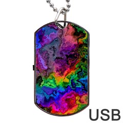 Pride Marble Dog Tag Usb Flash (one Side) by MRNStudios