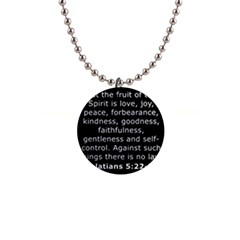 Galatians 5 1  Button Necklace by RiverRootz