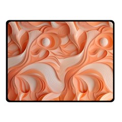 Peach Fuzz Elegant Print Abstract Design Fleece Blanket (small)