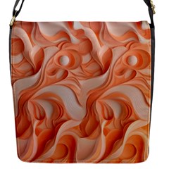 Peach Fuzz Elegant Print Abstract Design Flap Closure Messenger Bag (s)