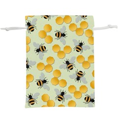 Bees Pattern Honey Bee Bug Honeycomb Honey Beehive Lightweight Drawstring Pouch (xl) by Bedest
