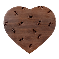 Bees Pattern Honey Bee Bug Honeycomb Honey Beehive Heart Wood Jewelry Box