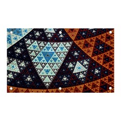 Fractal Triangle Geometric Abstract Pattern Banner And Sign 5  X 3 