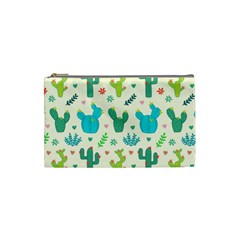 Cactus Succulents Floral Seamless Pattern Cosmetic Bag (small)