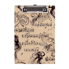 Musical Swirls Ladies A5 Acrylic Clipboard