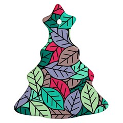 Pattern Leaves Background Nature Ornament (christmas Tree) 