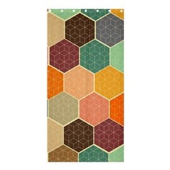 Abstract Hex Hexagon Grid Pattern Honeycomb Shower Curtain 36  X 72  (stall) 