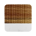 Background Art Pattern Design Marble Wood Coaster (Square) Front