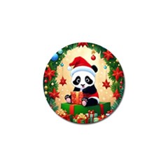 Schwarz Pandaweihnachten300dpi Golf Ball Marker
