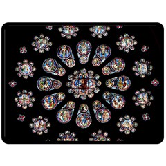 Photo Chartres Notre Dame Two Sides Fleece Blanket (large)