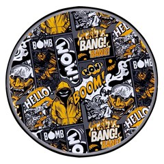 Boom Bang Art Crazy Drawing Graffiti Hello Retro Sayings Yellow Wireless Fast Charger(black) by Bedest