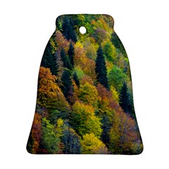 Forest Trees Leaves Fall Autumn Nature Sunshine Ornament (bell)