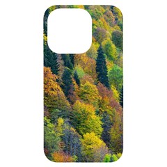 Forest Trees Leaves Fall Autumn Nature Sunshine Iphone 14 Pro Black Uv Print Case by Ravend