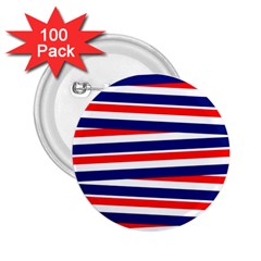 Red-white-blue-patriotic-ribbons 2 25  Buttons (100 Pack) 