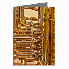 Tuba Valves Pipe Shiny Instrument Music Greeting Card