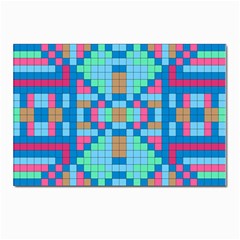 Checkerboard Square Abstract Postcard 4 x 6  (pkg Of 10)