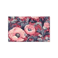 Vintage Floral Poppies Sticker (rectangular)