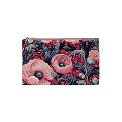 Vintage Floral Poppies Cosmetic Bag (small)