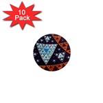 Fractal Triangle Geometric Abstract Pattern 1  Mini Magnet (10 pack)  Front