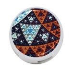 Fractal Triangle Geometric Abstract Pattern 4-Port USB Hub (Two Sides) Back