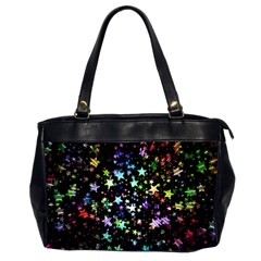 Christmas Star Gloss Lights Light Oversize Office Handbag (2 Sides) by Ket1n9