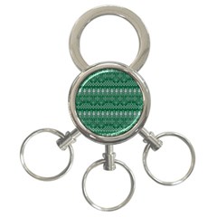 Christmas Knit Digital 3-ring Key Chain