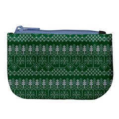 Christmas Knit Digital Large Coin Purse