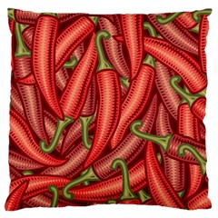 Seamless-chili-pepper-pattern Standard Premium Plush Fleece Cushion Case (two Sides)