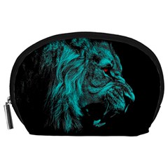 Angry Male Lion Predator Carnivore Accessory Pouch (large)