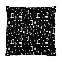 Chalk Music Notes Signs Seamless Pattern Standard Cushion Case (one Side)