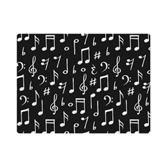 Chalk Music Notes Signs Seamless Pattern Premium Plush Fleece Blanket (mini)