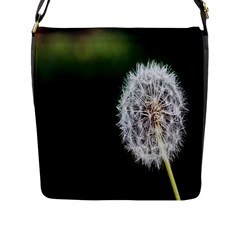 White Flower Flap Closure Messenger Bag (l) by Azkajaya