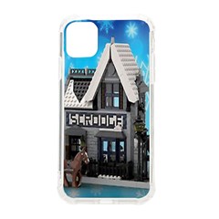 Winter Village Snow Brick Buildings Iphone 11 Tpu Uv Print Case by Azkajaya