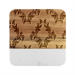 Zebra Zebra Pattern Zebra Fur Zebra Print Strip Marble Wood Coaster (square) by Azkajaya