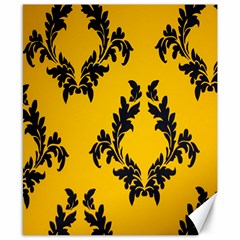 Yellow Regal Filagree Pattern Canvas 8  X 10  by Azkajaya