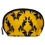 Yellow Regal Filagree Pattern Accessory Pouch (Large) Front