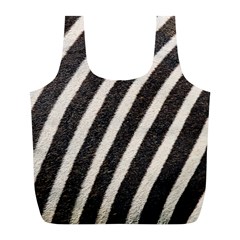 Zebra Zebra Pattern Zebra Fur Zebra Print Strip Full Print Recycle Bag (l)