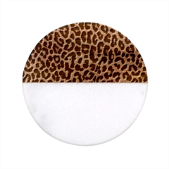 Tiger Skin Art Pattern Classic Marble Wood Coaster (round) 