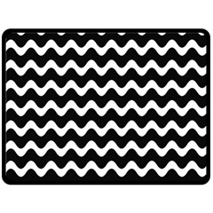 Wave Pattern Wavy Halftone Two Sides Fleece Blanket (large) by Loisa77