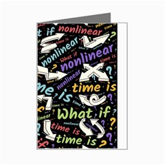 Time Nonlinear Curved Linear Mini Greeting Card