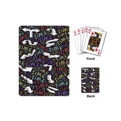 Time Nonlinear Curved Undirected Playing Cards Single Design (mini)