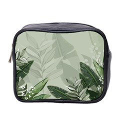 Banana Leaf Plant Pattern Mini Toiletries Bag (two Sides) by anzea