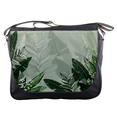 Banana Leaf Plant Pattern Messenger Bag by anzea